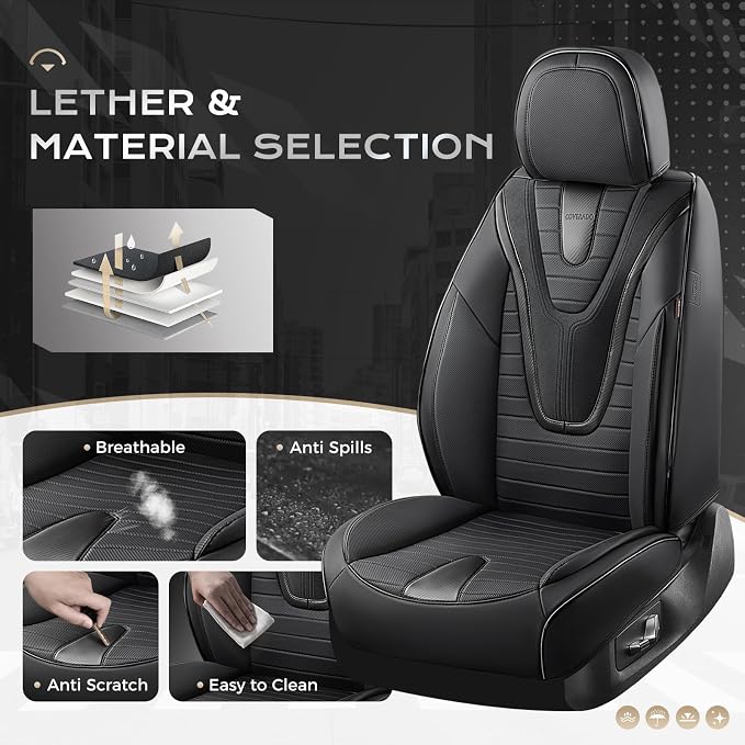 Universal Seat Covers — Full Set — Black