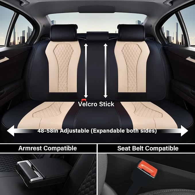 Universal Seat Covers — Full Set — Beige