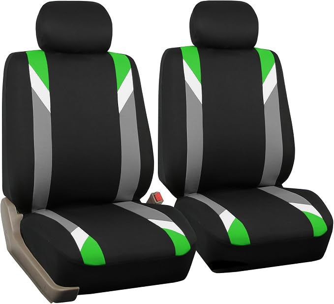 Universal Fabric Seat Covers — Front Seat — Green
