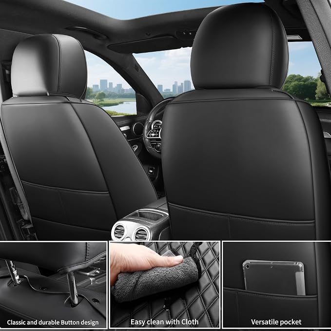 Universal Seat Covers — Full Set — Black