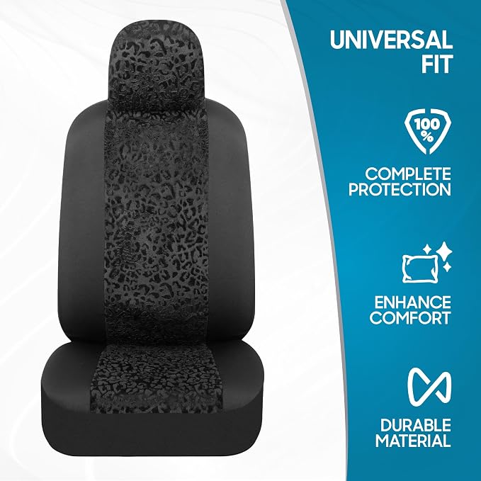 Car Seat Covers — Front Seat — Black