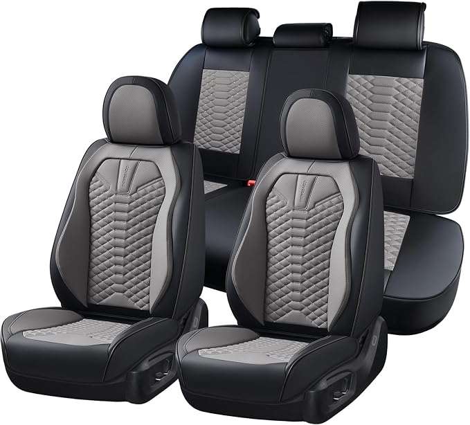 Universal Seat Covers — Full Set — Black / Gray