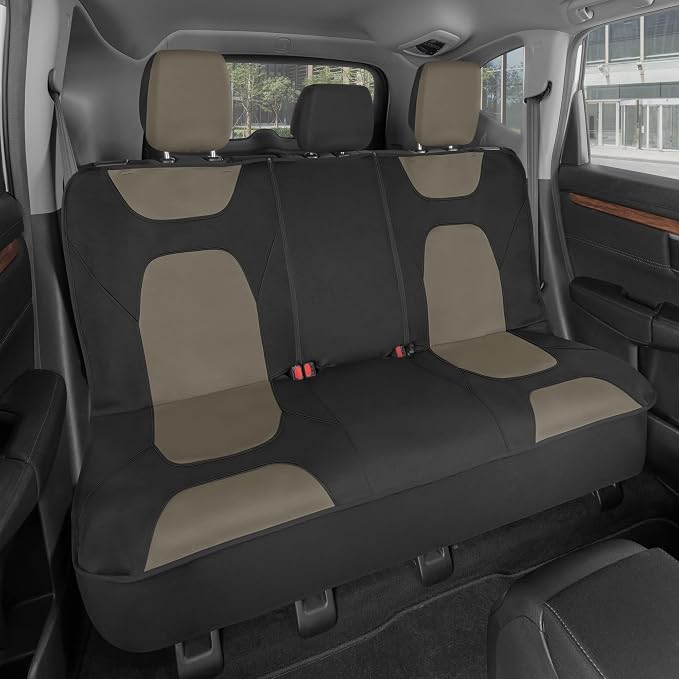 Pet Car Seat Protector — Rear Seat — Beige / Black