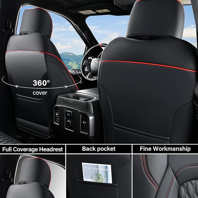 Faux Leather Seat Covers for Chevrolet Silverado / GMC Sierra — Front Seat