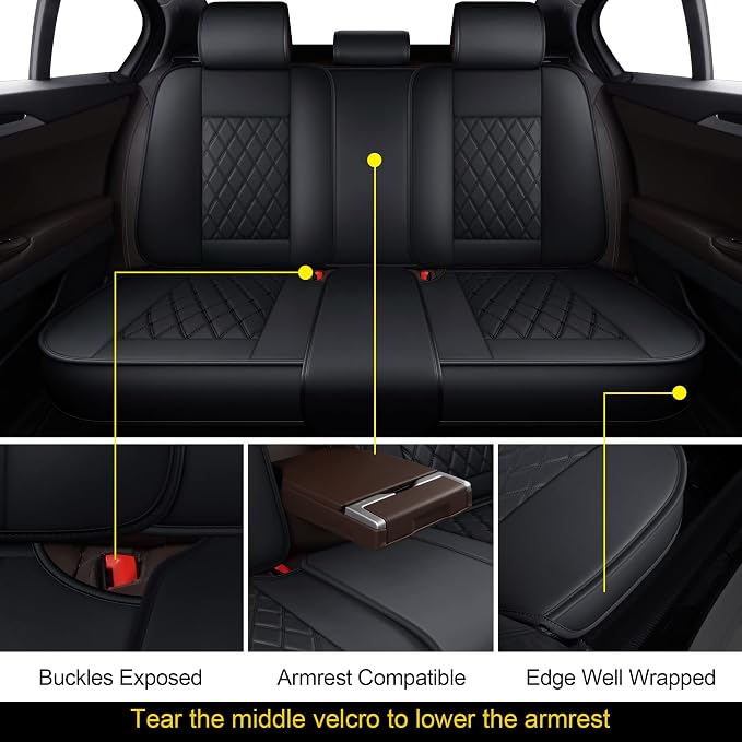 Car Seat Covers — Full Set — Black