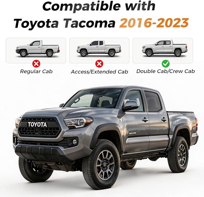 Faux Leather Seat Covers for Toyota Tacoma — Full Set — Blue