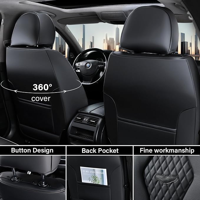 Universal Seat Covers — Full Set — Black