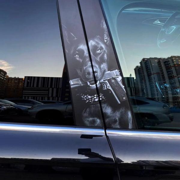 2pcs Stickers on door pillars Doberman 7121725456