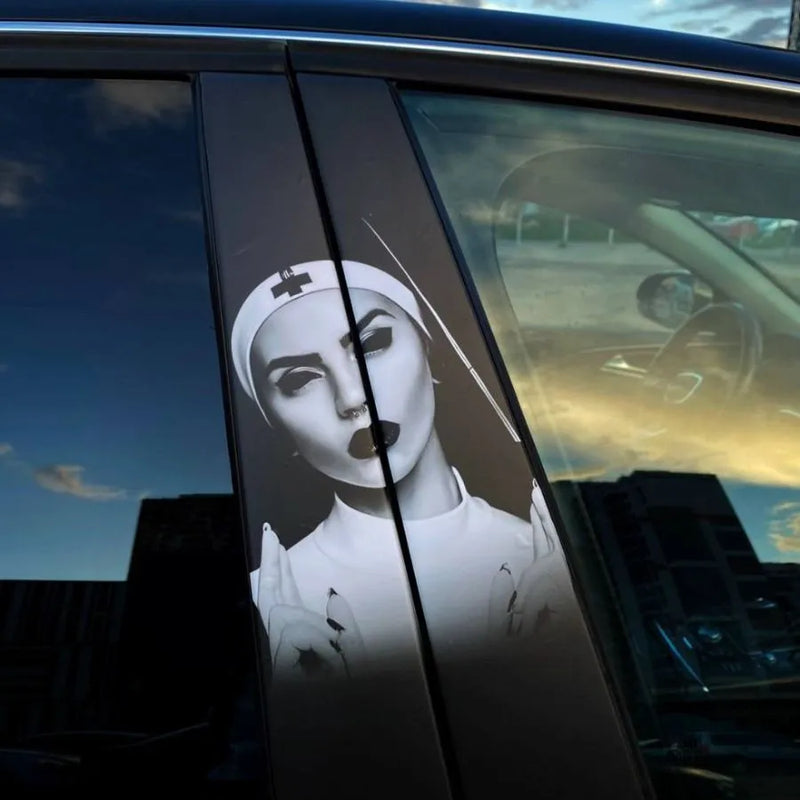 2Pcs Stickers on door pillars Nun 7121728393
