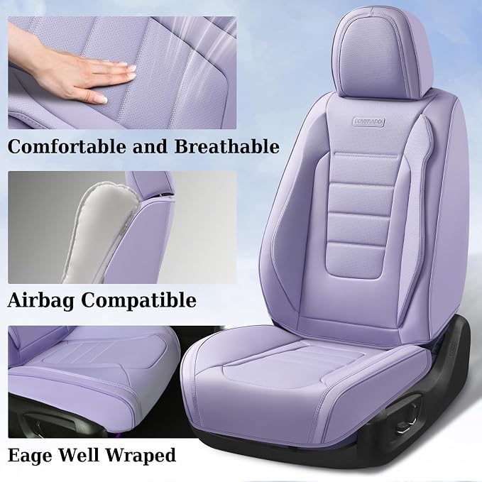 Universal Seat Covers — Front Seat — Purple