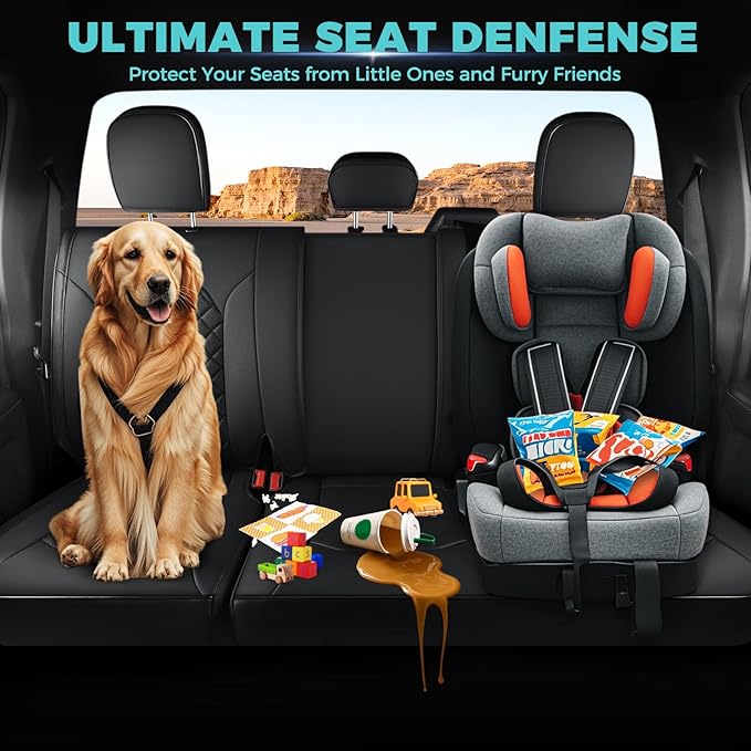 Faux Leather Seat Covers for Multiple Vehicles — Full Set