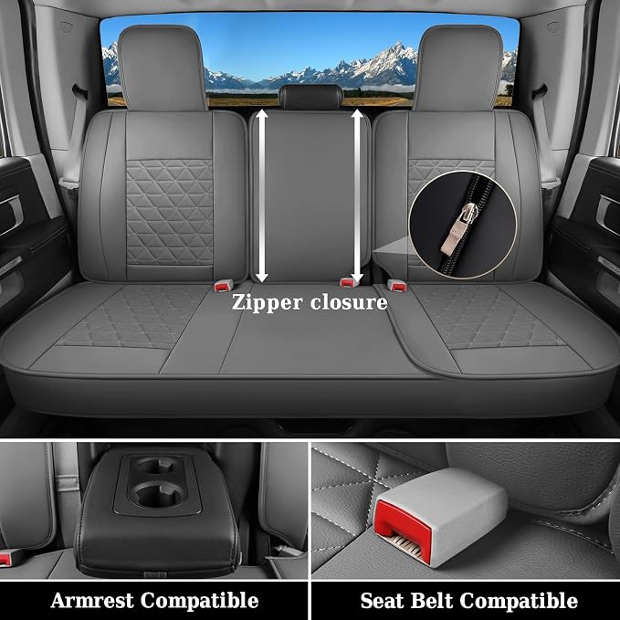 Seat Covers for Multiple Vehicles — Full Set — Gray