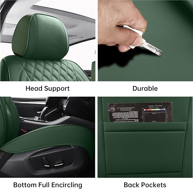 Universal Seat Covers — Full Set — Green