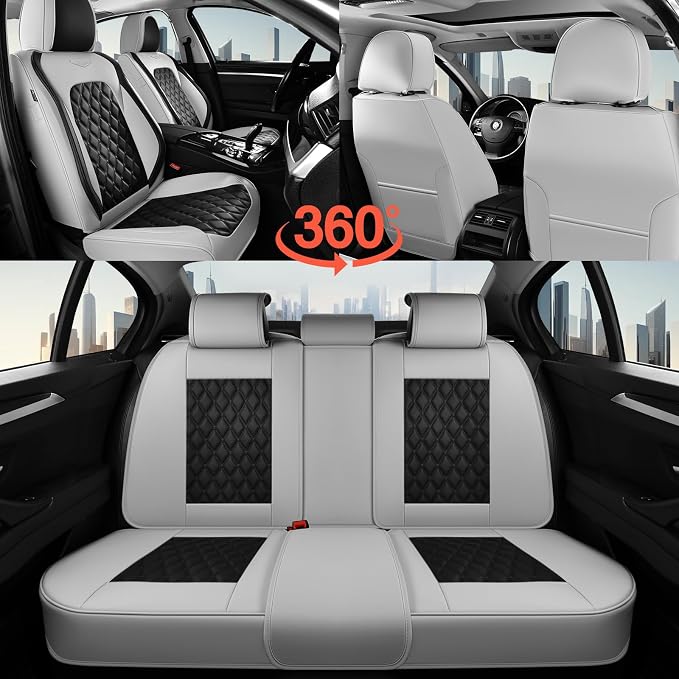 Universal Faux Leather Seat Covers — Full Set
