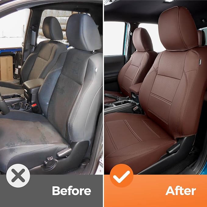 Seat Covers for Toyota Tacoma — Full Set — Brown