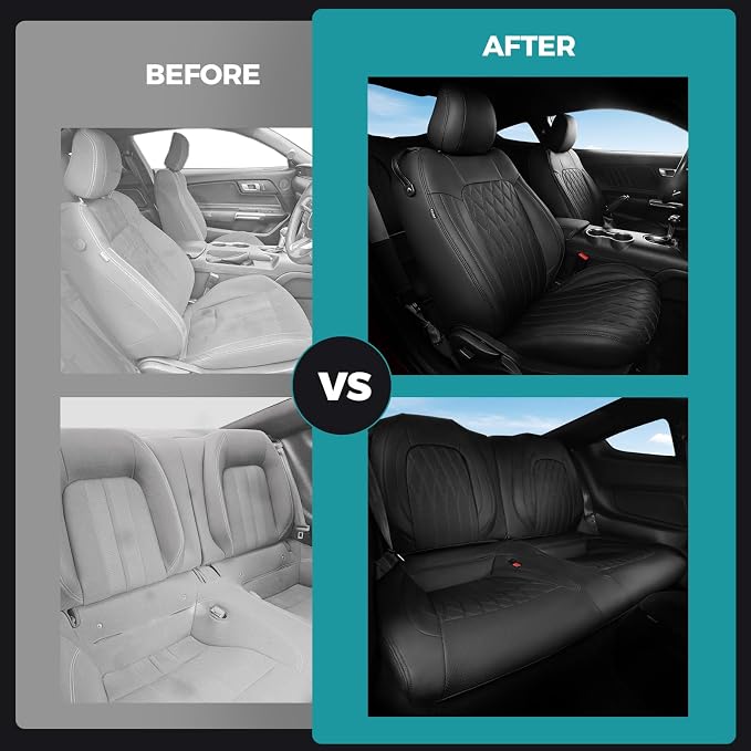 Faux Leather Seat Covers for Ford Mustang — Full Set