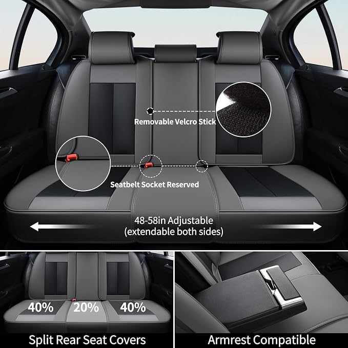 Universal Seat Covers — Full Set — Black