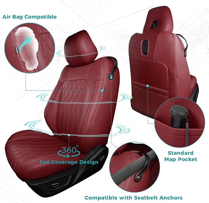 Faux Leather Seat Covers for Ford Mustang — Full Set