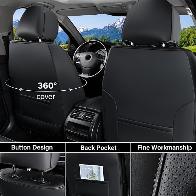 Universal Seat Covers — Front Seat — Black
