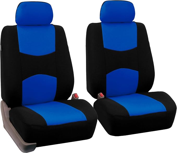 Universal Fabric Seat Covers — Front Seat — Blue