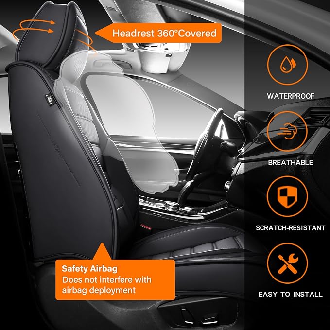 Universal Seat Covers — Front Seat — Black