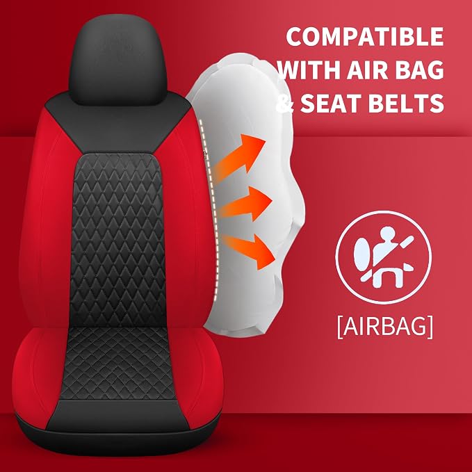 Universal Faux Leather Seat Covers — Full Set