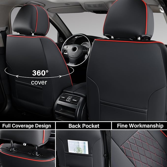 Seat Covers for Toyota Tacoma — Full Set — Red