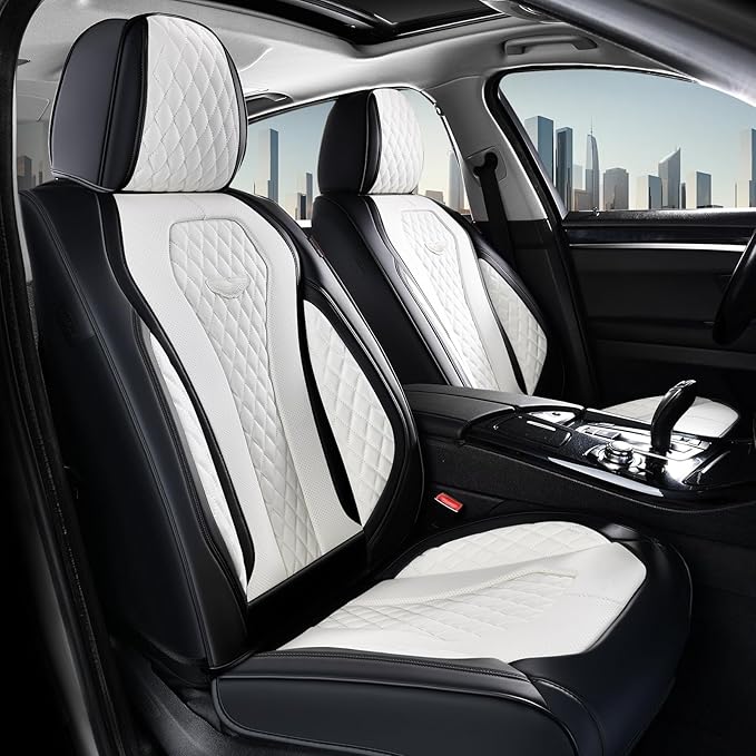 Universal Seat Covers — Full Set — White