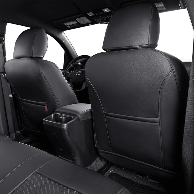 Faux Leather Seat Covers for Toyota Tacoma — Rear Seat — Black