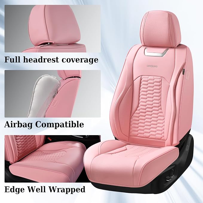 Universal Seat Covers — Front Seat — Pink