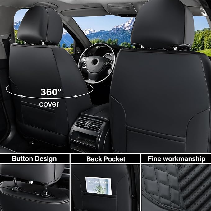 Universal Seat Covers — Front Seat — Black