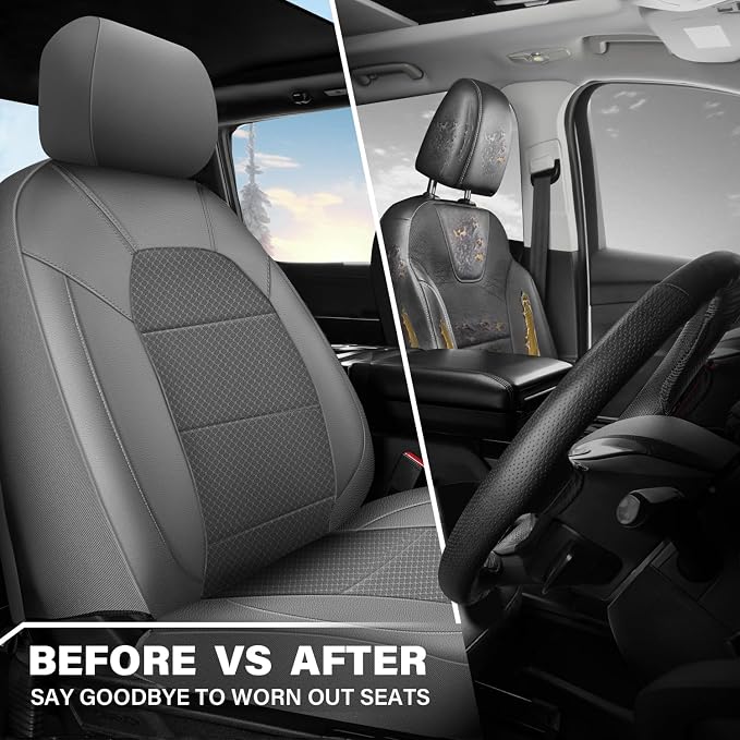 Universal Seat Covers — Full Set — Gray