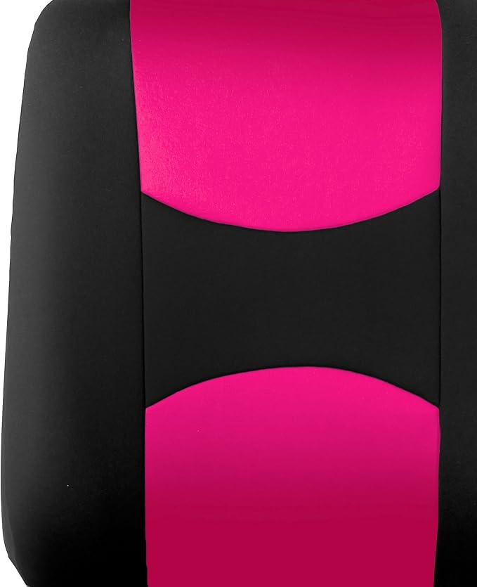 Universal Fabric Seat Covers — Front Seat — Pink