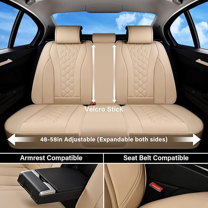 Universal Seat Covers — Full Set — Beige