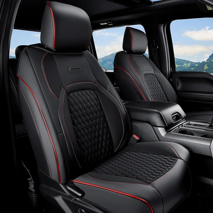 Faux Leather Seat Covers for Chevrolet Silverado / GMC Sierra — Front Seat
