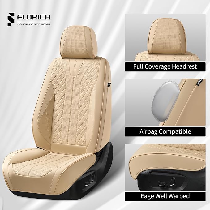 Universal Seat Covers — Full Set — Beige