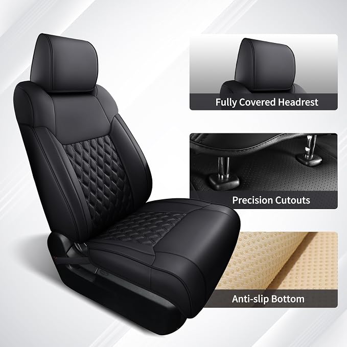 Seat Covers for Toyota Tacoma — Full Set — Black