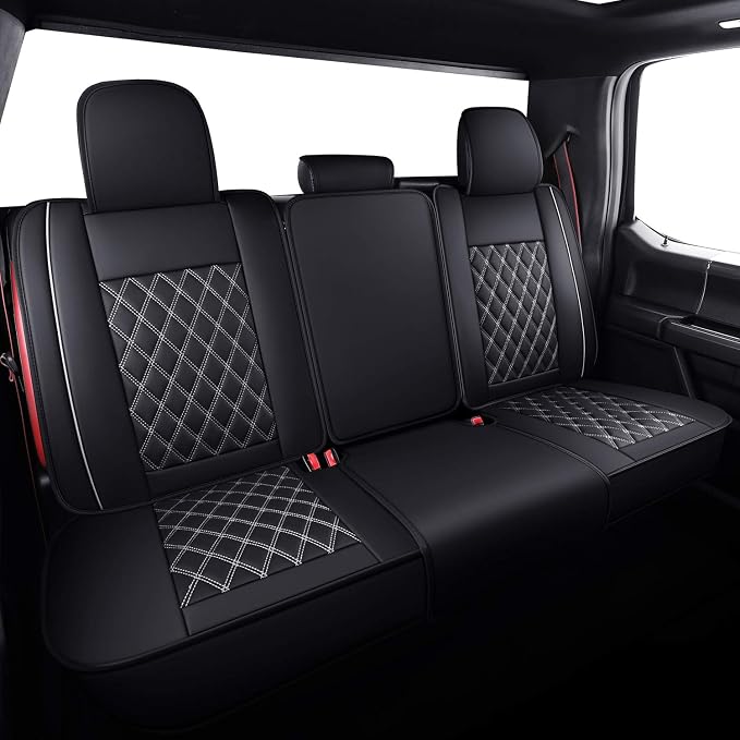 Seat Covers for Multiple Vehicles — Full Set — Black / White