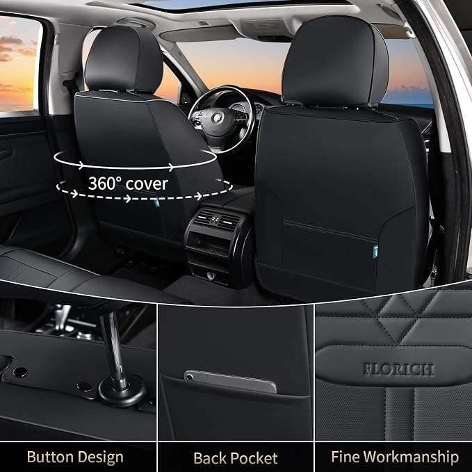 Universal Seat Covers — Front Seat — Black