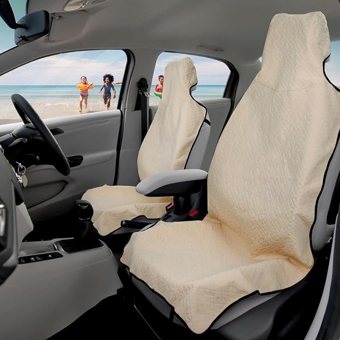 Universal Seat Covers — Front Seat — Beige