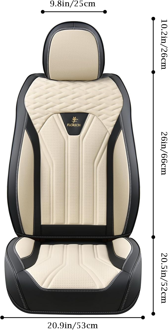 Universal Seat Covers — Black / Beige