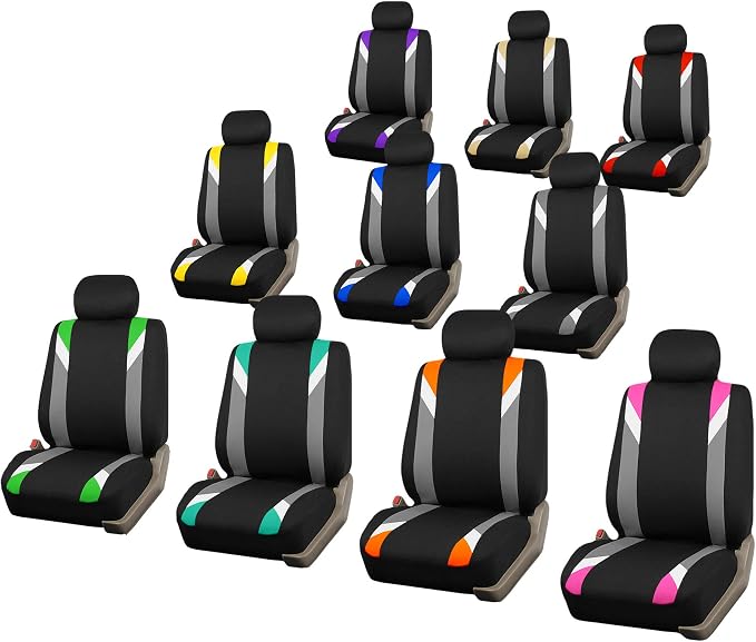 Universal Fabric Seat Covers — Front Seat — Purple