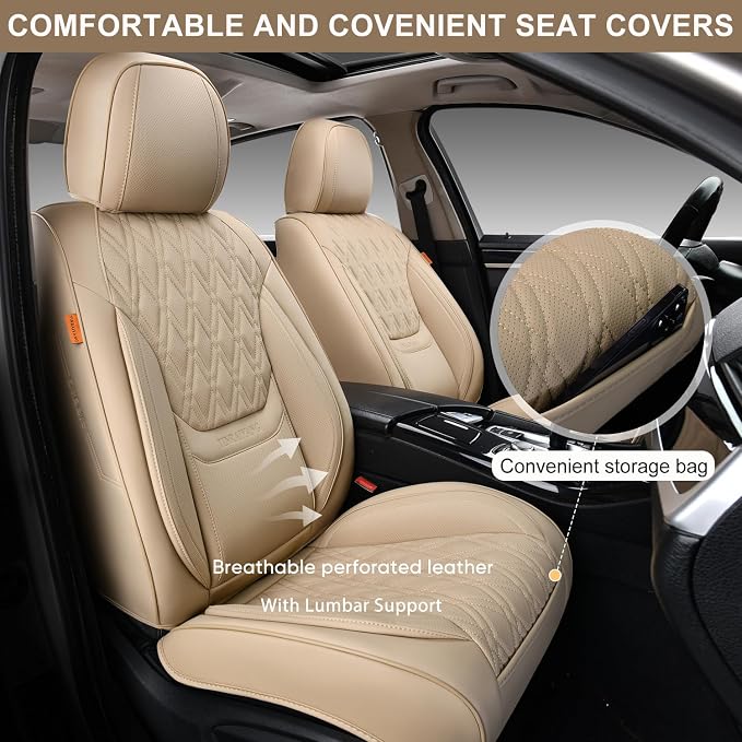 Universal Seat Covers — Full Set — Beige