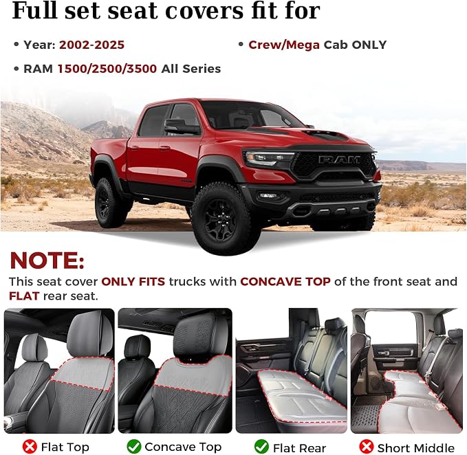 Seat Covers for Multiple Vehicles — Full Set — Red