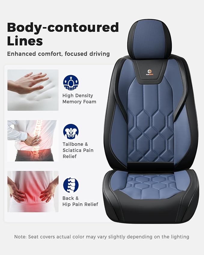 Universal Seat Covers — Black / Blue