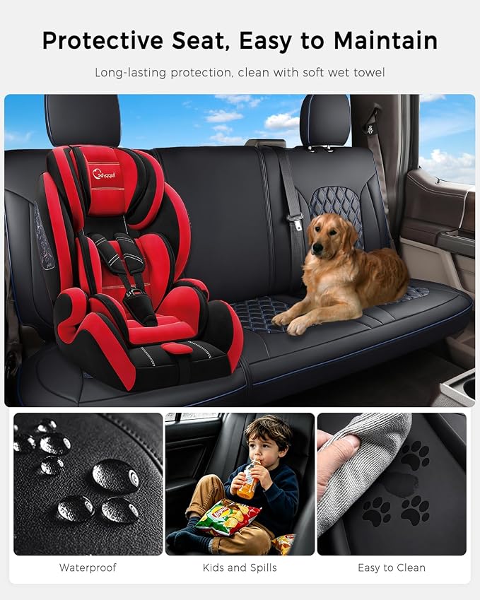 Seat Covers for Multiple Vehicles — Black / Blue