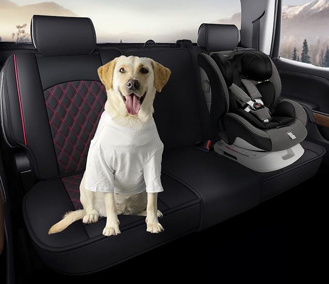 Faux Leather Seat Covers for Chevrolet Silverado / GMC Sierra — Red