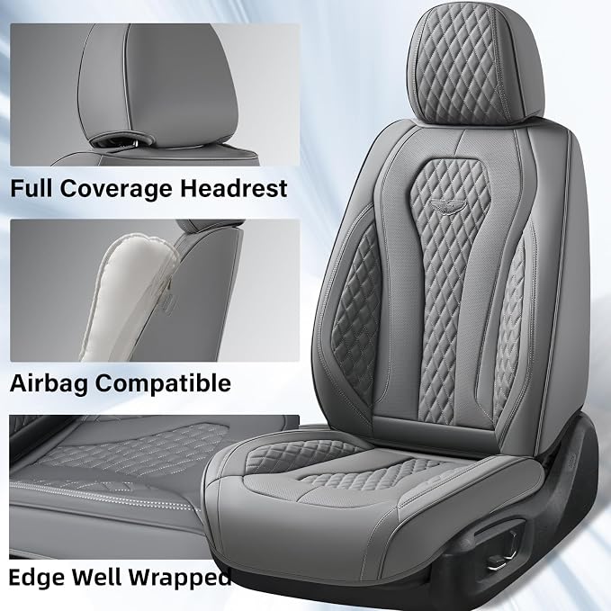 Universal Seat Covers — Full Set — Gray
