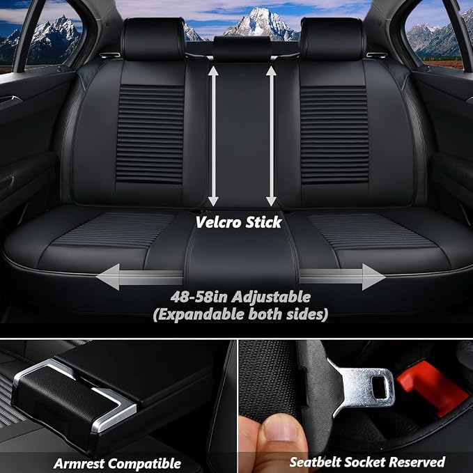 Universal Seat Covers — Full Set — Black