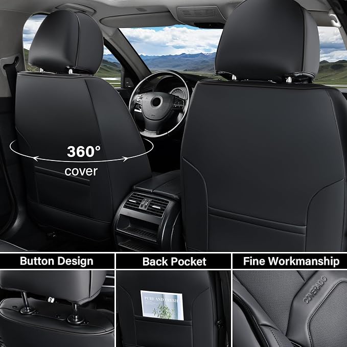 Universal Seat Covers — Full Set — Black